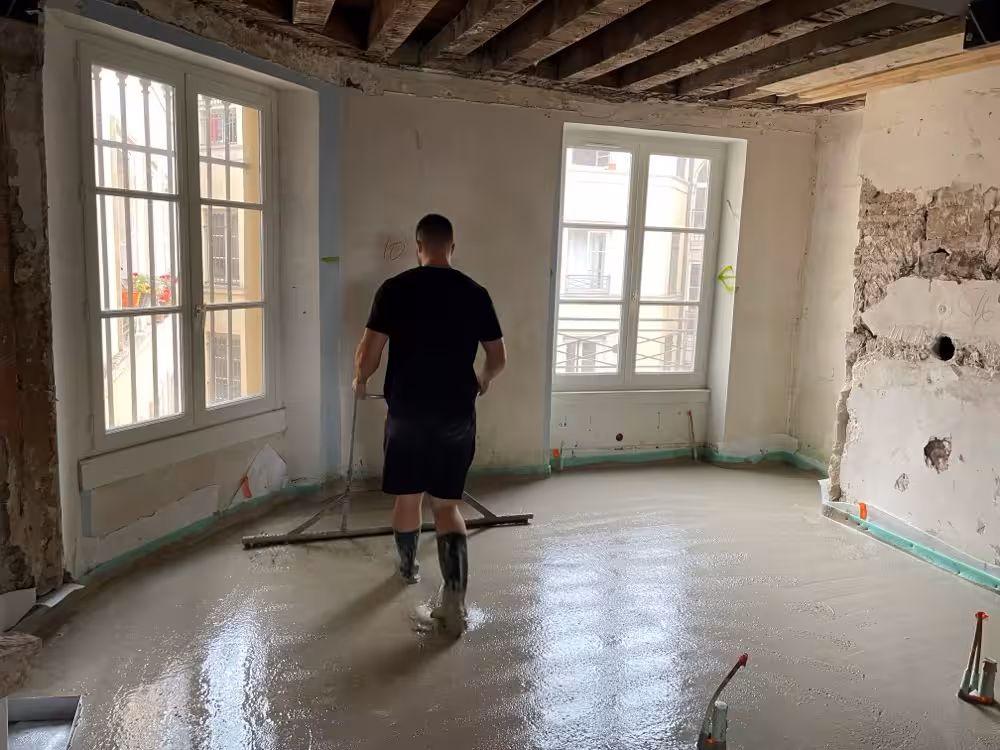 Réalisation Tech'Sols — chape liquide terminée